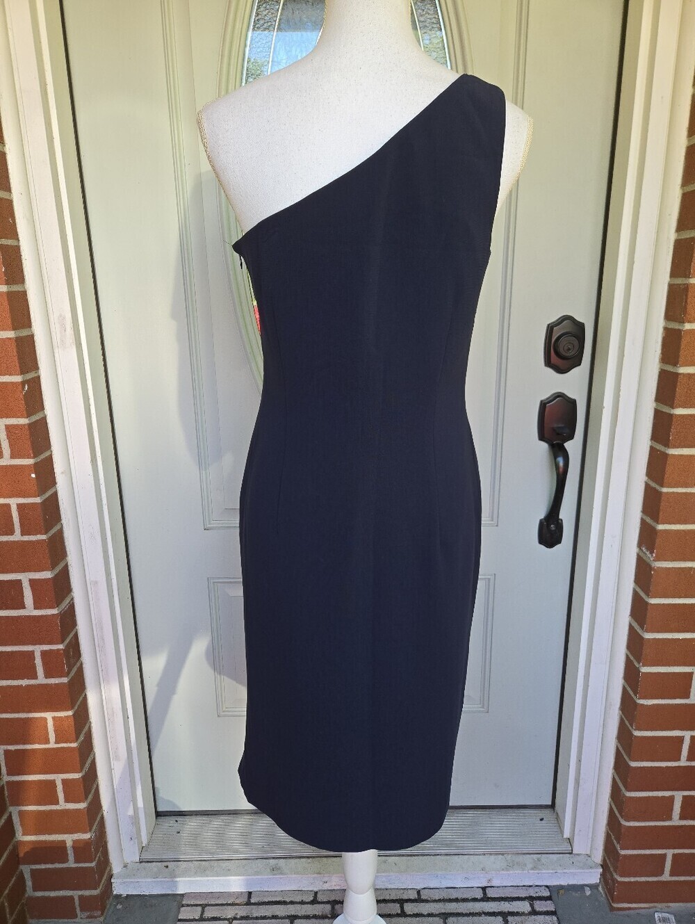 Lauren Ralph Lauren One Shoulder Dress Navy - Picture 3 of 5